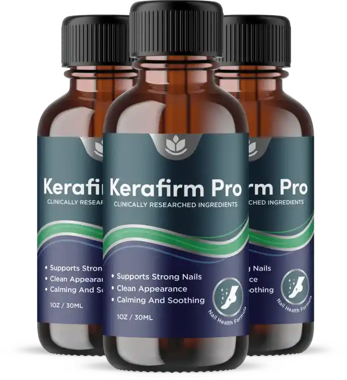 Kerafirm Pro nail health formula benefits &mdash; strong clear healthy-looking nails with botanical applicator